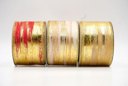 Festive Metallic Foil Abstract Ribbon
